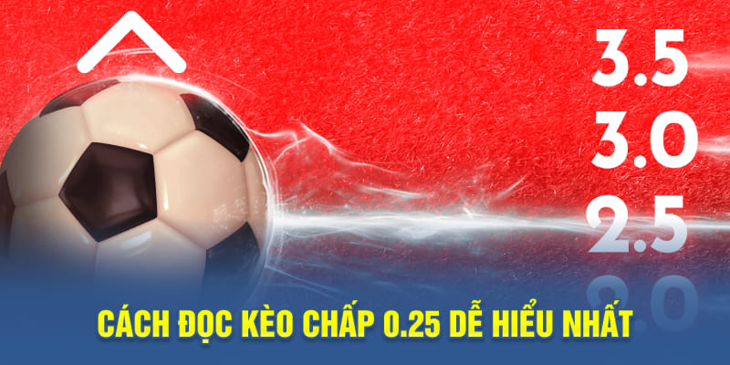 Cách đọc kèo chấp 0.25 dễ hiểu nhất